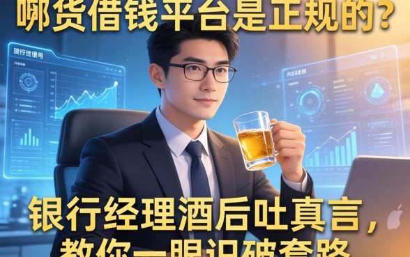 哪些借钱的平台是正规的？银行经理酒后吐真言，教你一眼识破套路
