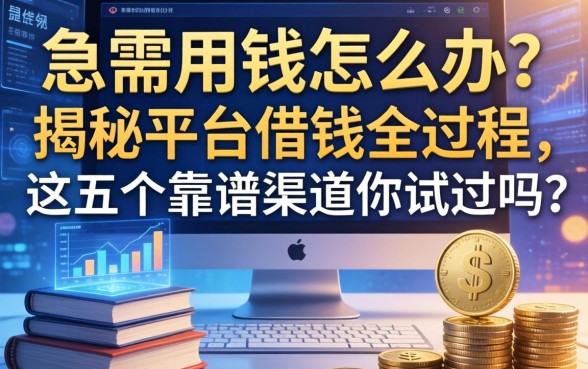 急需用钱怎么办？揭秘平台借钱全过程，这五个靠谱渠道你试过吗？
