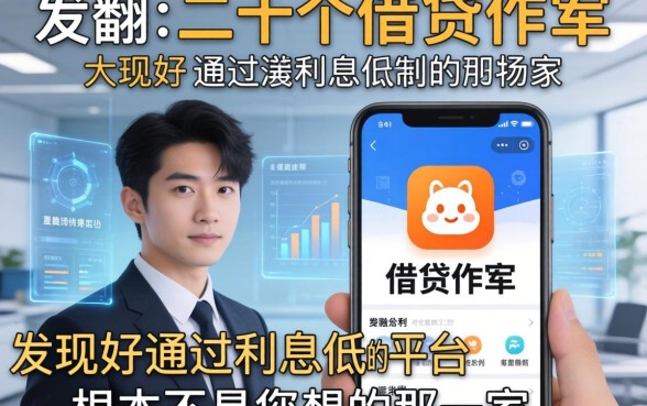 我翻了二十个借钱软件，发现好通过利息低的平台根本不是你想的那几家