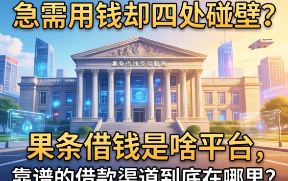 急需用钱却四处碰壁？果条借钱是啥平台，靠谱的借款渠道到底在哪里？