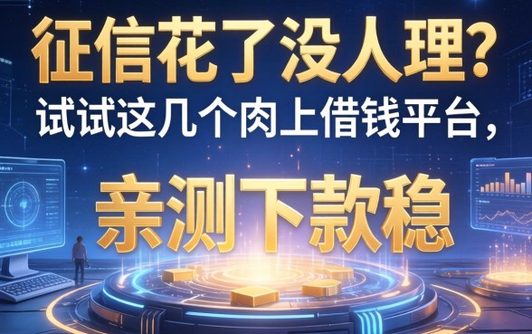 征信花了没人理？试试这几个肉上借钱平台，亲测下款稳