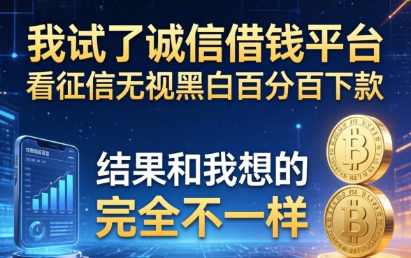 我试了诚信借钱平台不看征信无视黑白百分百下款，结果和我想的完全不一样