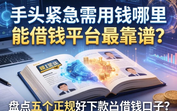 手头紧急需用钱哪里能借钱平台最靠谱？盘点五个正规好下款的借钱口子