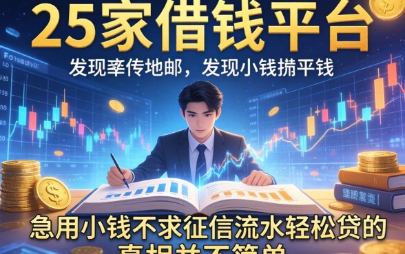 我翻了25家借钱平台，发现急用小钱不求征信流水轻松贷的真相并不简单