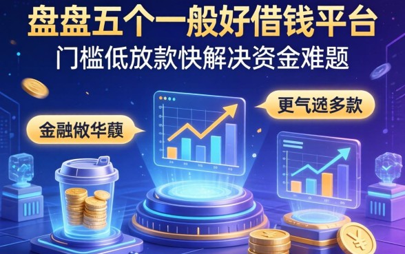 盘点五个一般好借钱的平台，门槛低放款快解决资金难题