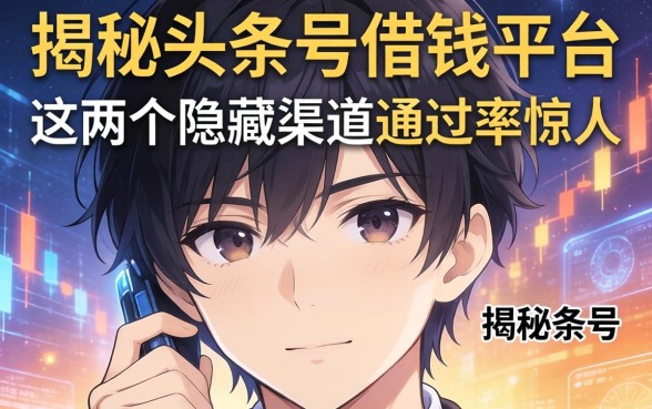 揭秘头条号借钱平台：这两个隐藏渠道通过率惊人
