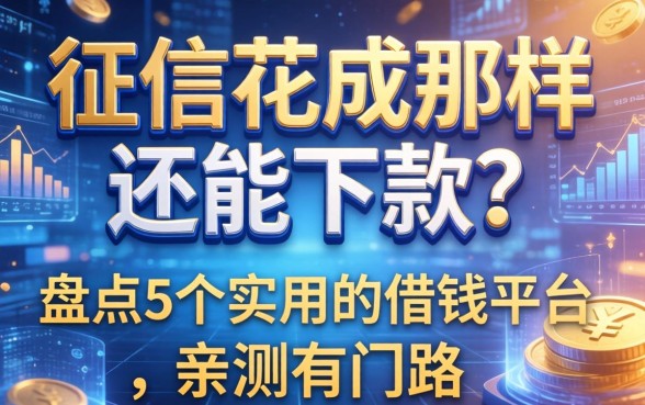 征信花成那样还能下款？盘点5个实用的借钱平台，亲测有门路