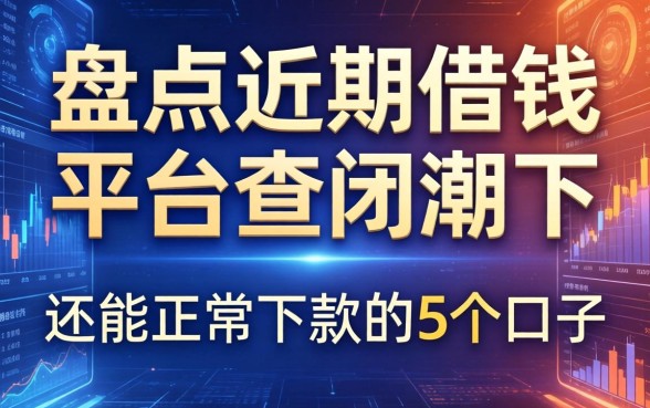 盘点近期借钱平台查封潮下，还能正常下款的5个口子