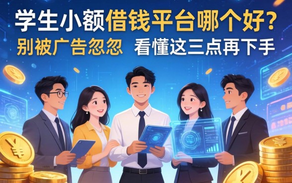 学生小额借钱平台哪个好？别被广告忽悠，看懂这三点再下手