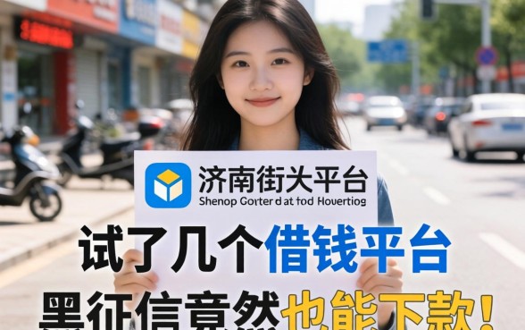 我在济南街头试了几个借钱平台，黑征信竟然也能下款