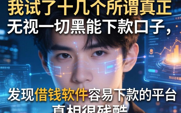 我试了十几个所谓真正无视一切黑能下款口子，发现借钱软件容易下款的平台真相很残酷