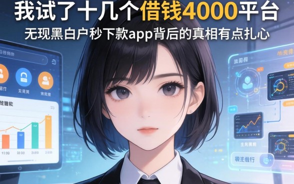 我试了十几个借钱4000平台，发现无视黑白户秒下款app背后的真相有点扎心