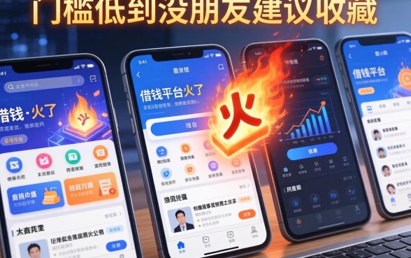 这几张借钱平台截屏火了，门槛低到没朋友建议收藏
