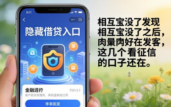我翻遍了手机里隐藏的借贷入口，发现相互宝没了之后，这几个不看征信的口子还在