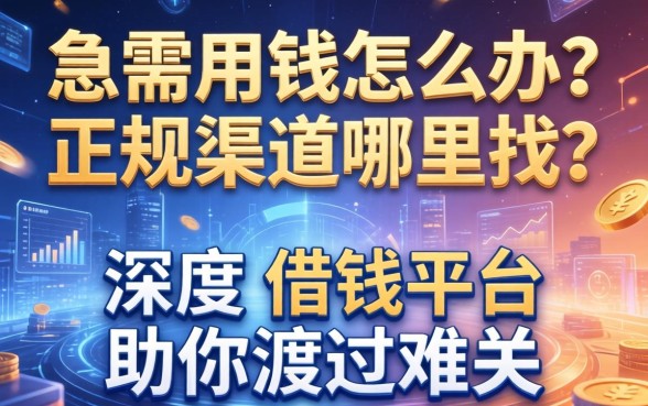 急需用钱怎么办？正规渠道哪里找？深度介绍借钱的平台助你渡过难关