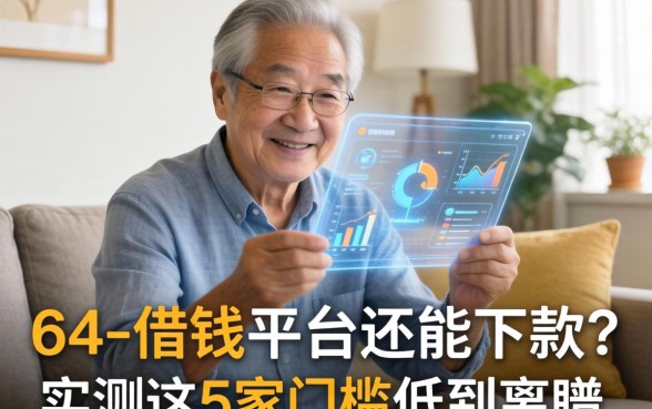 家里老人64岁借钱平台还能下款？实测这5家门槛低到离谱