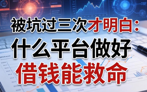 被坑过三次才明白：什么平台做好借钱能救命