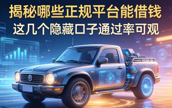 揭秘哪些正规平台能借钱，这几个隐藏口子通过率可观
