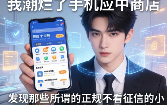 我翻烂了手机应用商店，发现那些所谓的正规不看征信的小额贷款app，真相让人大跌眼镜