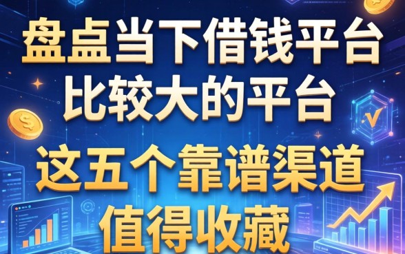盘点当下借钱平台比较大的平台，这五个靠谱渠道值得收藏