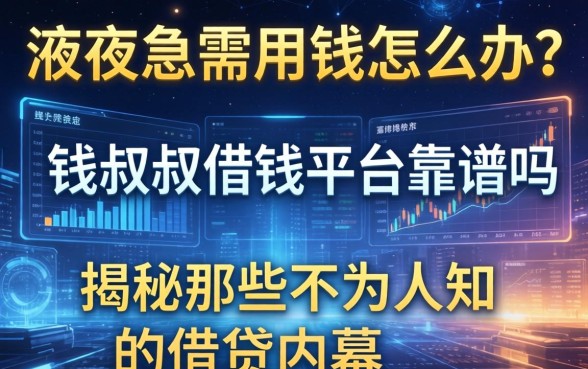 深夜急需用钱怎么办？钱叔叔借钱平台靠谱吗？揭秘那些不为人知的借贷内幕