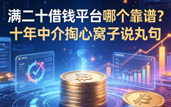 满二十借钱平台哪个靠谱？十年中介掏心窝子说几句