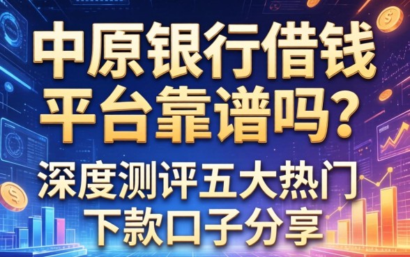 中原银行借钱平台靠谱吗？深度测评五大热门下款口子分享