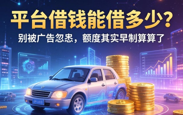 平台借钱能借多少？别被广告忽悠，额度其实早就算好了