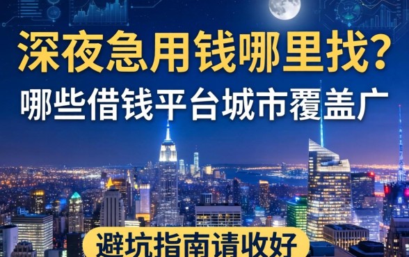 深夜急用钱哪里找？哪些借钱平台城市覆盖广？这篇避坑指南请收好