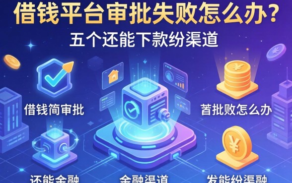 借钱平台审批失败怎么办？分享五个还能下款的渠道