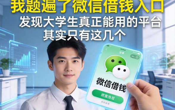 我翻遍了微信借钱入口，发现大学生真正能用的平台其实只有这几个