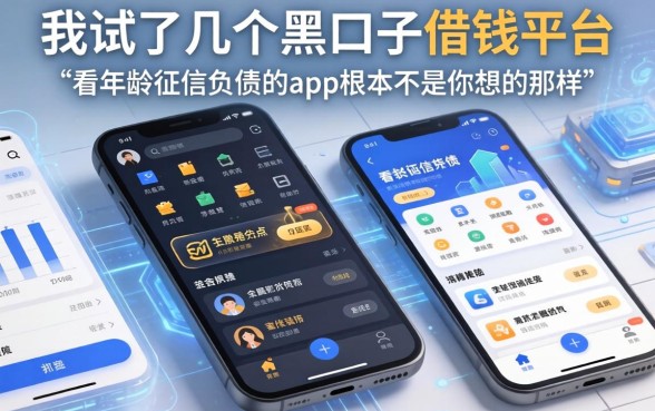 我试了几个黑口子借钱平台，发现不看年龄征信负债的app根本不是你想的那样