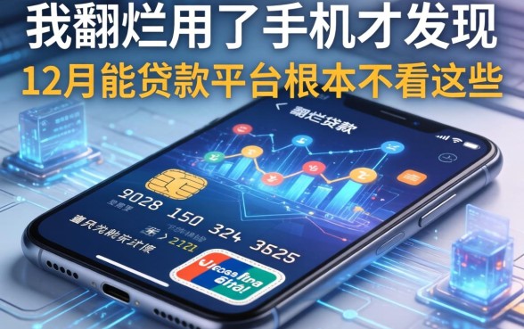 我翻烂了手机才发现，12月能贷款的平台根本不看这些