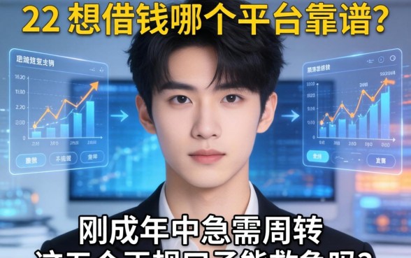 22岁想借钱哪个平台靠谱？刚成年急需周转，这五个正规口子能救急吗？