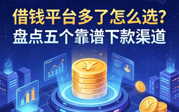 借钱的平台多了怎么选？盘点五个靠谱下款渠道