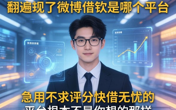 我翻遍了微博借钱是哪个平台，发现急用不求评分快借无忧的平台根本不是你想的那样