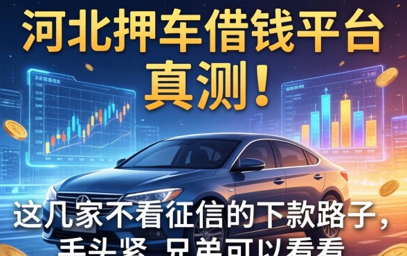 河北押车借钱平台实测：这几家不看征信的下款路子，手头紧的兄弟可以看看
