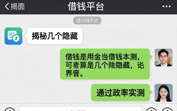 揭秘几个隐藏在聊天界面的借钱平台，通过率实测