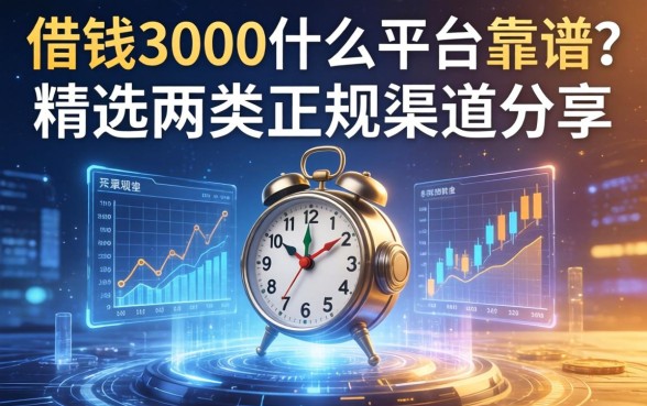 借钱3000什么平台靠谱？精选两类正规渠道分享