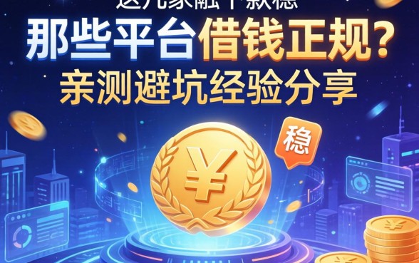 那些平台借钱正规？亲测避坑经验分享，这几家下款稳