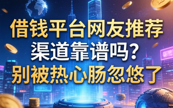 借钱平台网友推荐的渠道靠谱吗？别被热心肠忽悠了