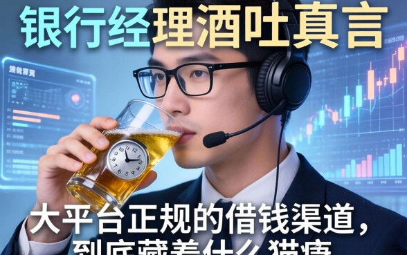 银行经理酒后吐真言：大平台正规的借钱渠道，到底藏着什么猫腻