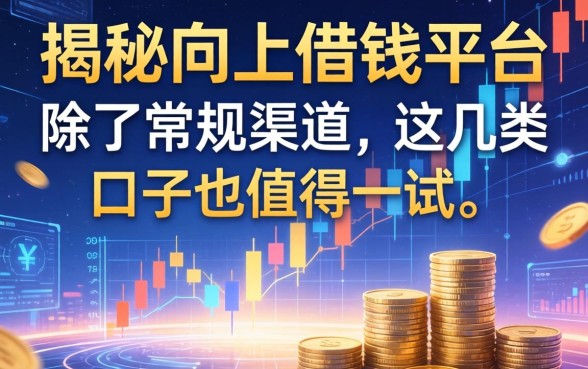 揭秘向上借钱平台：除了常规渠道，这几类口子也值得一试