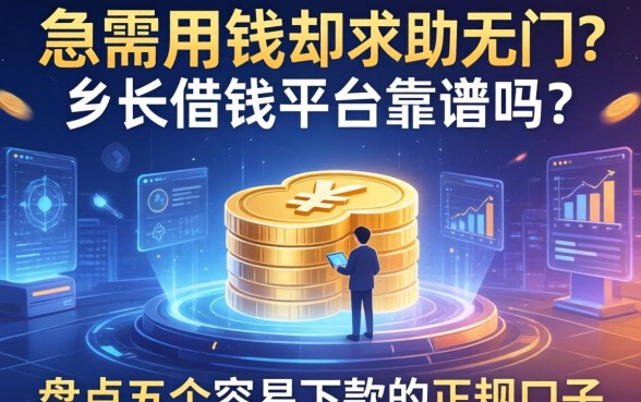 急需用钱却求助无门？乡长借钱平台靠谱吗？盘点五个容易下款的正规口子