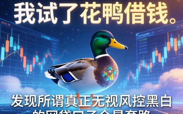 我试了花鸭借钱，发现所谓真正无视风控黑白的网贷口子全是套路