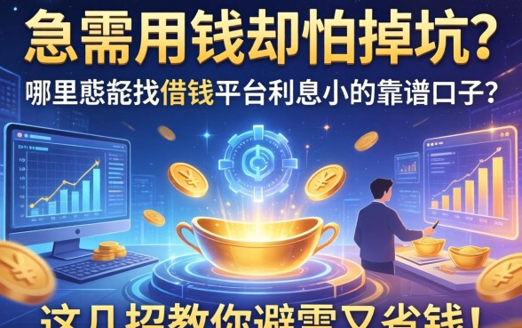 急需用钱却怕掉坑？哪里能找到借钱平台利息小的靠谱口子？这几招教你避雷又省钱！