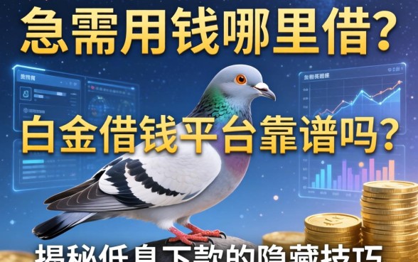急需用钱哪里借？白鸽借钱平台靠谱吗？揭秘低息下款的隐藏技巧