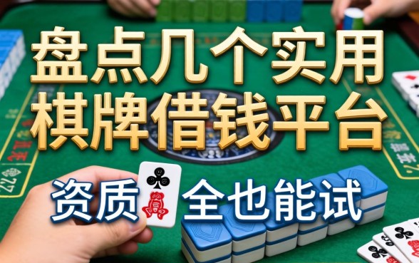 盘点几个实用的棋牌借钱平台，资质不全也能试