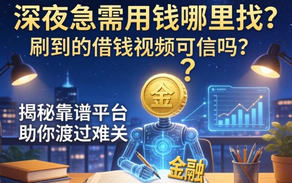 深夜急需用钱哪里找？刷到的借钱视频可信吗？揭秘靠谱平台助你渡过难关