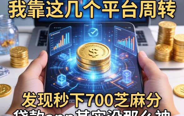我靠这几个平台周转，发现秒下700芝麻分贷款app其实没那么神